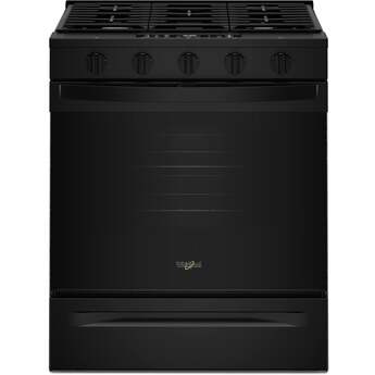 Whirlpool WSGS5030SB 30 Inch Slide-In Gas Smart Range Black