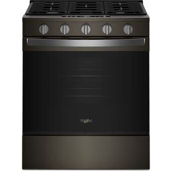 Whirlpool WSGS5030SV 30 Inch Slide-In Gas Smart Range Black Stainless