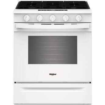 Whirlpool WSGS5030SW 30 Inch Slide-In Gas Smart Range White
