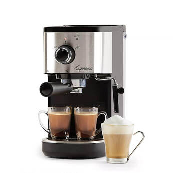 Capresso Compact Espresso and Cappuccino Machine - Black/Stainless — thumbnail 2