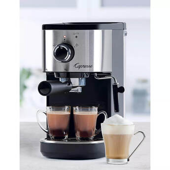 Capresso Compact Espresso and Cappuccino Machine - Black/Stainless — thumbnail 4