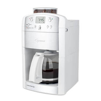 Capresso CoffeeTeam GS 10-Cup Coffeemaker with Conical Burr Grinder - White — thumbnail 2