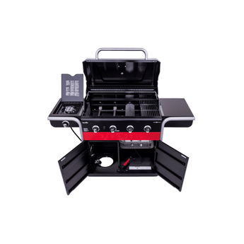 Char-Broil 4-Burner Natural Gas Grill with 1 Side Burner - Black and Red — thumbnail 4