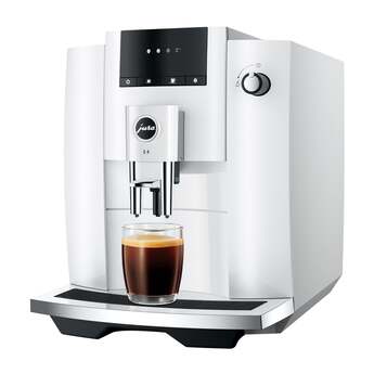 Jura E4 Automatic Coffee Machine (Piano White)