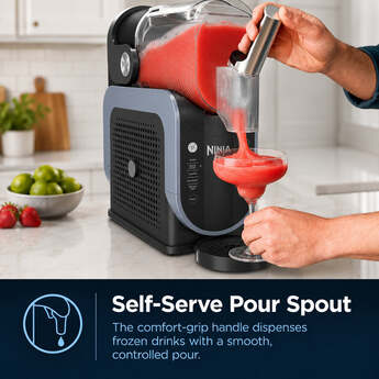 Ninja SLUSHi Professional Frozen Drink and Slushie Maker (Artic Blue/Gray) — thumbnail 4