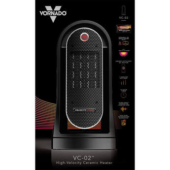 VC-02 High-Velocity Ceramic Fan Space Heater - Black — thumbnail 3