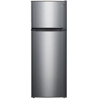 Galanz 24 Inch Top Freezer Refrigerator, in Stainless Steel