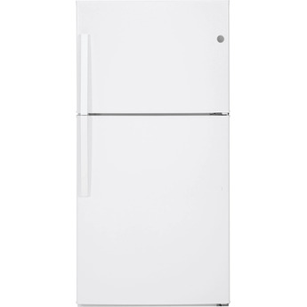 GE 33" 21.2 cu. ft. White Top Freezer Refrigerator with Ice Maker - Energy Star