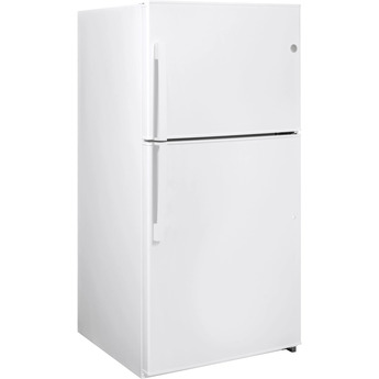 GE 33" 21.2 cu. ft. White Top Freezer Refrigerator with Ice Maker - Energy Star — thumbnail 2