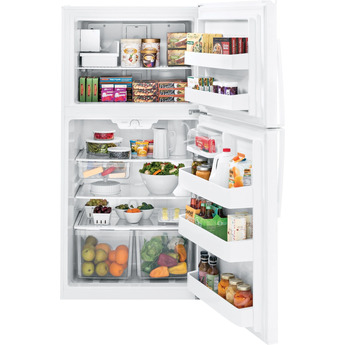 GE 33" 21.2 cu. ft. White Top Freezer Refrigerator with Ice Maker - Energy Star — thumbnail 4