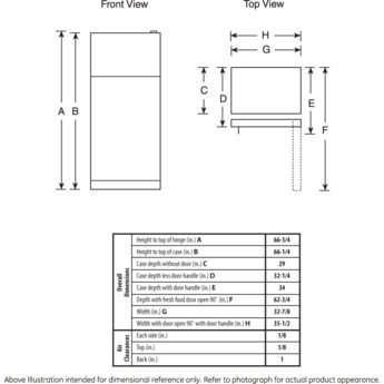 GE 33" 21.2 cu. ft. White Top Freezer Refrigerator with Ice Maker - Energy Star — thumbnail 6