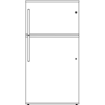 GE 33" 21.2 cu. ft. White Top Freezer Refrigerator with Ice Maker - Energy Star — thumbnail 9