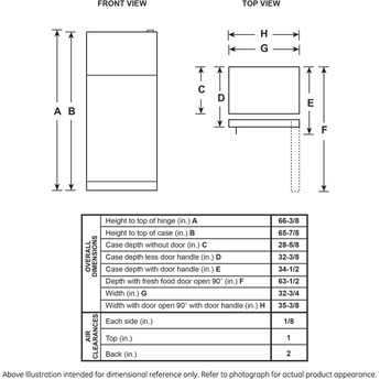 GE 21.9 cu.ft. Black Top Freezer Refrigerator - Energy Star — thumbnail 8