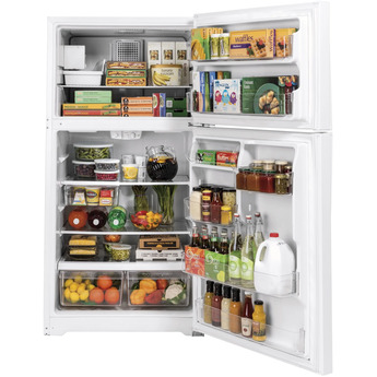 GE 21.9 cu.ft. White Top Freezer Refrigerator - Energy Star — thumbnail 6