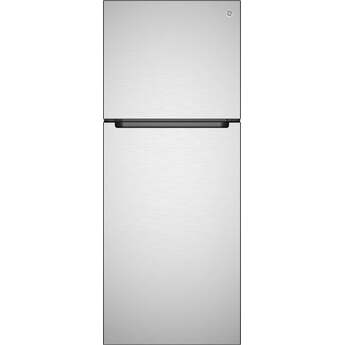 GE 12 Cu. Ft. Top Freezer Refrigerator: Fingerprint Resistant Stainless Steel