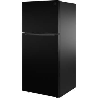 GE 19 Cu. Ft. Top Freezer Refrigerator: Black — thumbnail 18