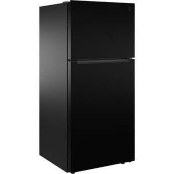 GE 19 Cu. Ft. Top Freezer Refrigerator: Black — thumbnail 34