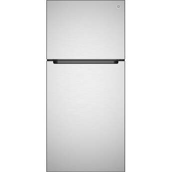 GE 19 Cu. Ft. Top Freezer Refrigerator: Fingerprint Resistant Stainless Steel