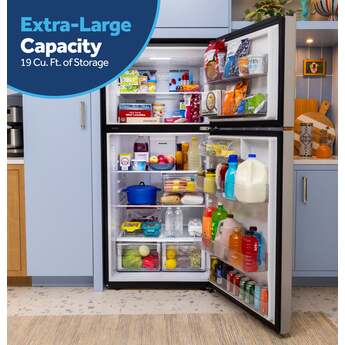 GE 19 Cu. Ft. Top Freezer Refrigerator: Fingerprint Resistant Stainless Steel — thumbnail 31