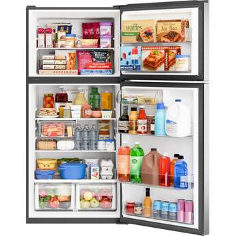GE 21 Cu. Ft. Top Freezer Refrigerator: Fingerprint Resistant Stainless Steel — thumbnail 29