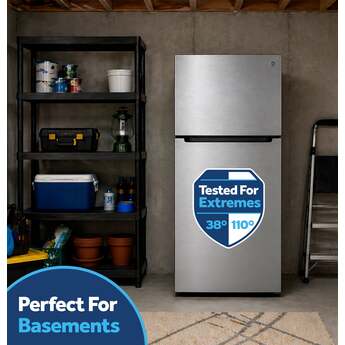 GE 21 Cu. Ft. Top Freezer Refrigerator: Fingerprint Resistant Stainless Steel — thumbnail 42