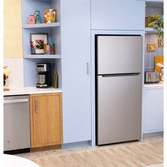 GE 21 Cu. Ft. Top Freezer Refrigerator: Fingerprint Resistant Stainless Steel — thumbnail 47