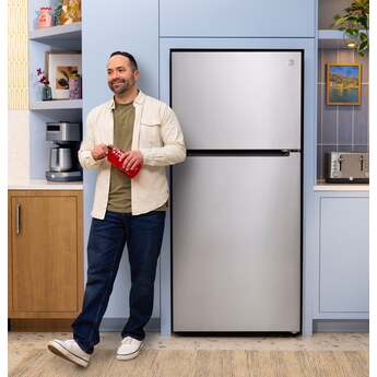 GE 21 Cu. Ft. Top Freezer Refrigerator: Fingerprint Resistant Stainless Steel — thumbnail 48