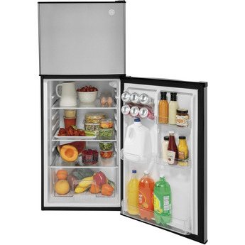 GE 24" 9.9 cu.ft. Stainless Steel Top Freezer Refrigerator — thumbnail 4