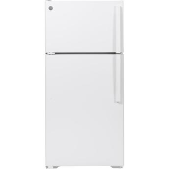 GE GTE16GTNLWW 28 Inch White Freestanding Top Freezer Refrigerator