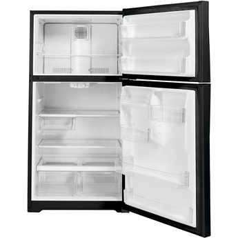GE 21.9 Black Top Freezer Refrigerator - Energy Star — thumbnail 7