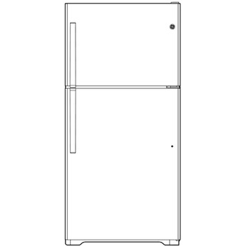 GE 21.9 Black Top Freezer Refrigerator - Energy Star — thumbnail 8