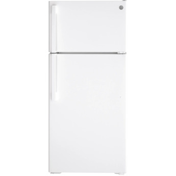 GE 16.6 cu.ft. White Top Freezer Refrigerator - ADA Compliant