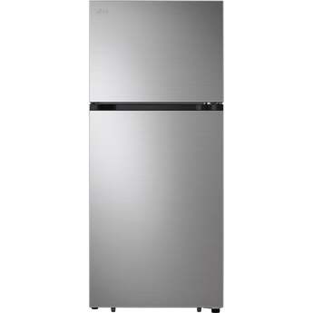 LG 28 Inch Freestanding Top Freezer Refrigerator with 18 cu. ft. Capacity, 2 Glass Shelves, Gallon Door Bins, Multi-Air Flow System, Garage Ready, Ice Maker Ready, and ENERGY STAR®: Printproof™ Stainless Steel