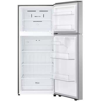 LG 28 Inch Freestanding Top Freezer Refrigerator with 18 cu. ft. Capacity, 2 Glass Shelves, Gallon Door Bins, Multi-Air Flow System, Garage Ready, Ice Maker Ready, and ENERGY STAR®: Printproof™ Stainless Steel — thumbnail 11