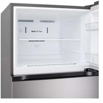 LG 28 Inch Freestanding Top Freezer Refrigerator with 18 cu. ft. Capacity, 2 Glass Shelves, Gallon Door Bins, Multi-Air Flow System, Garage Ready, Ice Maker Ready, and ENERGY STAR®: Printproof™ Stainless Steel — thumbnail 15