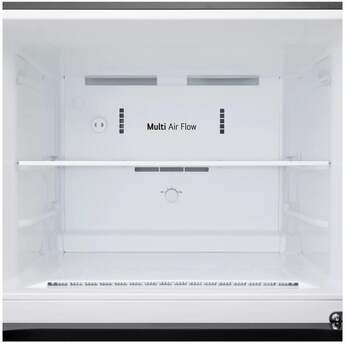 LG 28 Inch Freestanding Top Freezer Refrigerator with 18 cu. ft. Capacity, 2 Glass Shelves, Gallon Door Bins, Multi-Air Flow System, Garage Ready, Ice Maker Ready, and ENERGY STAR®: Printproof™ Stainless Steel — thumbnail 16
