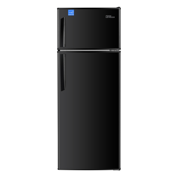 7.3 Cubic Foot Energy Star Top Freezer Refrigerator with Three Door Balconies in Black