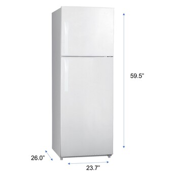 10 Cubic Foot Frost Free Top Freezer Refrigerator with Tilt-Out Can Dispenser and Gallon Door Storage in White — thumbnail 4