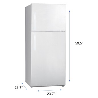 12 Cubic Foot Frost Free Top Freezer Refrigerator with Tilt-Out Can Dispenser and Gallon Door Storage in White — thumbnail 4