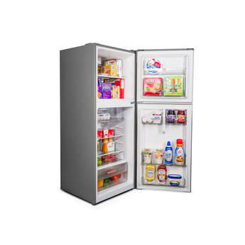 7.0 CuFt Top Freezer Frost-Free Refrigerator in Stainless Steel — thumbnail 2