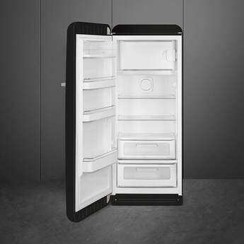 Smeg 50s Retro Style 24" 9.92 cu. ft. Black Top Freezer Refrigerator - Left Hinge - Energy Star — thumbnail 3