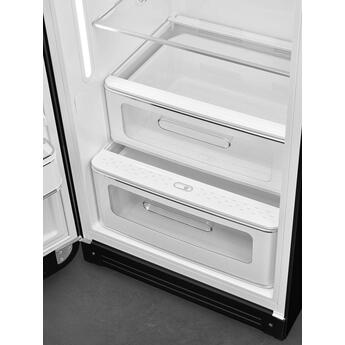 Smeg 50s Retro Style 24" 9.92 cu. ft. Black Top Freezer Refrigerator - Left Hinge - Energy Star — thumbnail 6