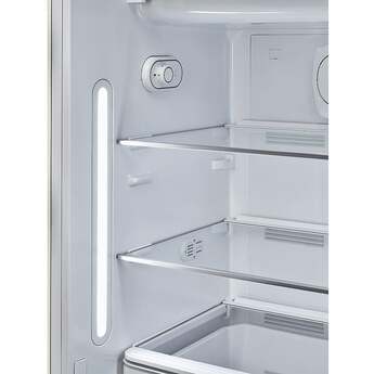 Smeg 50s Retro Style 24" 9.92 cu. ft. Cream Top Freezer Refrigerator - Left Hinge - Energy Star — thumbnail 5