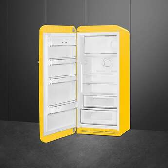 Smeg 50s Retro Style 24" 9.92 cu. ft. Yellow Top Freezer Refrigerator - Left Hinge - Energy Star — thumbnail 3