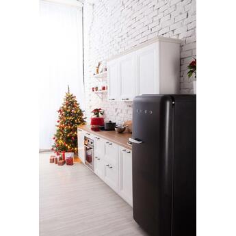 Smeg 50s Retro Style 24" 9.92 cu. ft. Black Top Freezer Refrigerator - Right Hinge - Energy Star — thumbnail 11