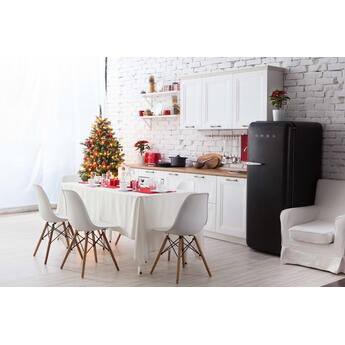 Smeg 50s Retro Style 24" 9.92 cu. ft. Black Top Freezer Refrigerator - Right Hinge - Energy Star — thumbnail 3