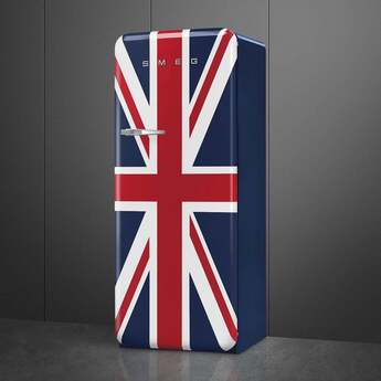 Smeg 50s Retro Style 24" 9.92 cu. ft. Union Jack Flag Top Freezer Refrigerator - Right Hinge - Energy Star — thumbnail 3
