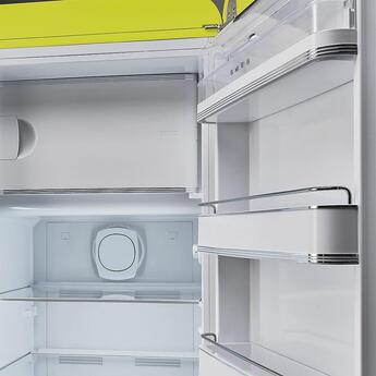 Smeg 50s Retro Style 24" 9.92 cu. ft. Lime Green Top Freezer Refrigerator - Right Hinge - Energy Star — thumbnail 5