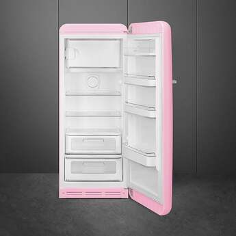 Smeg 50's Retro Style 24" 9.92 cu. ft. Pink Top Freezer Refrigerator - Right Hinge - Energy Star — thumbnail 3