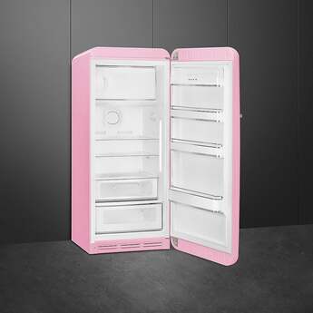 Smeg 50's Retro Style 24" 9.92 cu. ft. Pink Top Freezer Refrigerator - Right Hinge - Energy Star — thumbnail 4